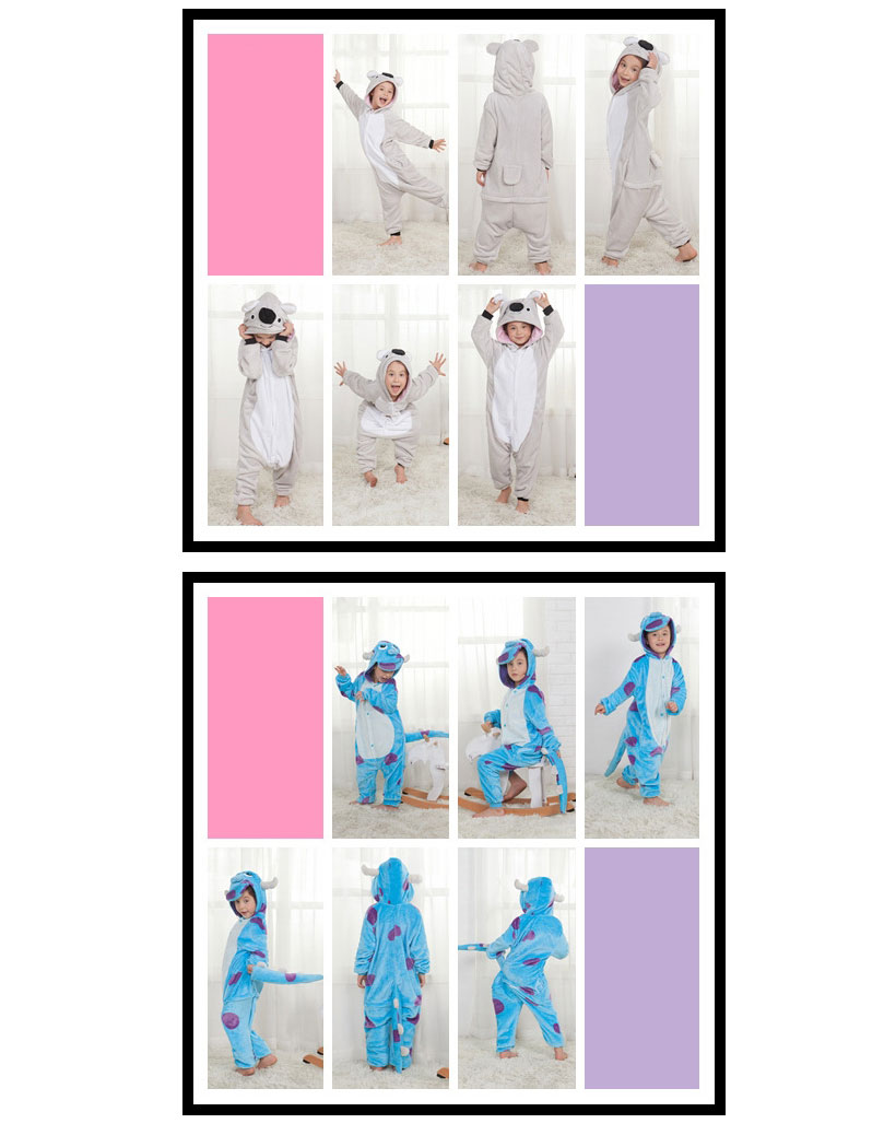 Fashion Black+white Panda Shape Decorated Simple Chid Nightgown,Cartoon Pajama
