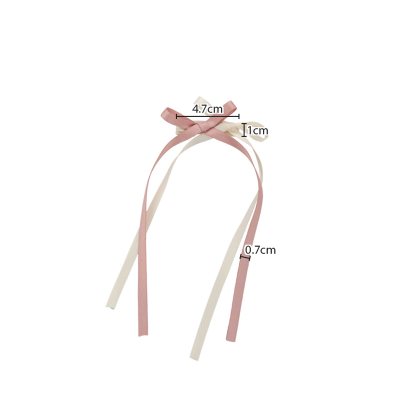 Fashion A Pink Bow Ballet Double Layer Bow Ribbon Hairpin