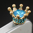 Acrylic sea blue blink crown design