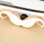Concealed white mustache design