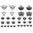 Pendant black crown diamond design