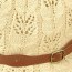 Faddish Beige Leather Buckle Decorated Hollow Out Design