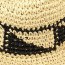 Dangle Beige Triangle Pattern Decorated Hand Made Design Straw Sun Hats