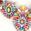 Winter Multicolor Flower Shape Gemstone Decorated Design