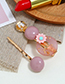 Fashion Pink Pearl Flower Alloy Hair Clip Two-piece