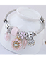 Fashion Pink Metal Pendant Multi-element Bracelet