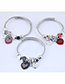 Fashion Red Metal Love Pendant Multi-element Bracelet