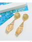 Fashion Gold Metal Shell Conch Earrings