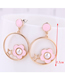 Fashion Pink Flower Earrings
