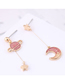 Fashion Pink Xingyue Asymmetric Earrings