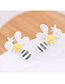 Fashion White Wasp Earrings