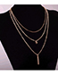 Silver Metal Multilayer Chain Necklace