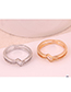 Fashion Silver Inlaid Zircon Ring