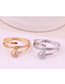 Fashion Silver Inlaid Zircon Love Ring