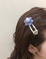 Fashion Gray Blue Jelly Resin Hairpin