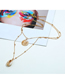 Fashion Gold Metal Seashell Double Necklace