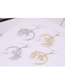 Fashion Gold  Silver Needle Copper Micro-inlaid Zircon Bird Earrings