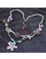 Fashion Blue Conch Shell Flower Necklace