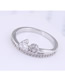 Fashion Silver Mosaic Heart Shaped Zircon Ring