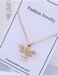 Fashion Gold Copper Micro Inlaid Zircon Bee Necklace