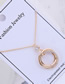 Fashion Gold Copper Micro Inlaid Zircon Multi-ring Necklace