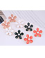 Fashion Black Metal Flower Earrings
