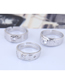 Fashion Silver Inlaid Zircon Men's Ring
