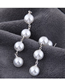 Fashion Silver Copper Inlaid Pearl Stud Earrings