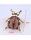 Fashion Gold Metal Flash Drill Ladybug Brooch