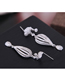 Fashion Silver Copper Micro-inlaid Zircon Parachute Earrings