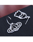 Fashion Silver Copper Micro-inlaid Zircon Asymmetrical Earrings