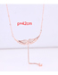 Fashion Gold Copper Plated Real Gold Angel Wings Necklace
