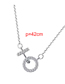 Fashion Silver Copper Plated Gold-plated Zirconium Necklace