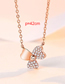 Fashion Silver Copper Plated Real Gold Clover Necklace