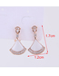 Fashion Rose Gold Copper Micro-inlaid Zircon Shell-shaped Earrings