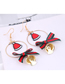 Fashion Gold Circle Bow Bell Christmas Series Earrings