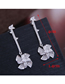 Fashion Silver Copper Micro-inlaid Zircon Windmill Earrings