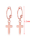 Fashion Gold Concise Cross Stud Earrings