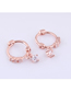 Fashion Silver Shining Zircon Small And Simple Earrings