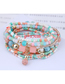 Fashion Red Fine Rice Beads Multi-layer Bracelet