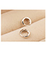Fashion Silver Copper Plated Gold Earrings