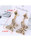 Fashion Gold Metal Bow Earrings