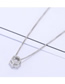 Fashion Silver Copper Plated Gold Zircon Necklace