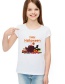 Fashion White Cartoon Printed Pumpkin Children's T-shirt