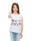 Fashion White Round Neck Cartoon Children's T-shirt