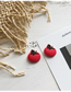 Fashion Tomato  Silver Needle Fruit And Vegetable Earrings