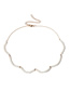 Fashion Gold Beaded U-shaped Wavy Geometric Pearl Necklace