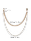 Fashion White K Chain-studded Multi-layer Geometric Waist Chain