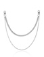 Fashion White K Chain-studded Multi-layer Geometric Waist Chain