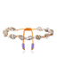 Fashion Color Mixing Braided Geometric Adjustable Conch Anklet